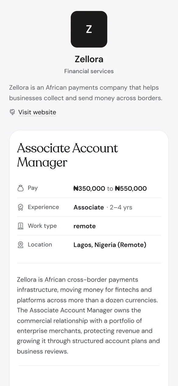 Candidates apply: Tezera screen